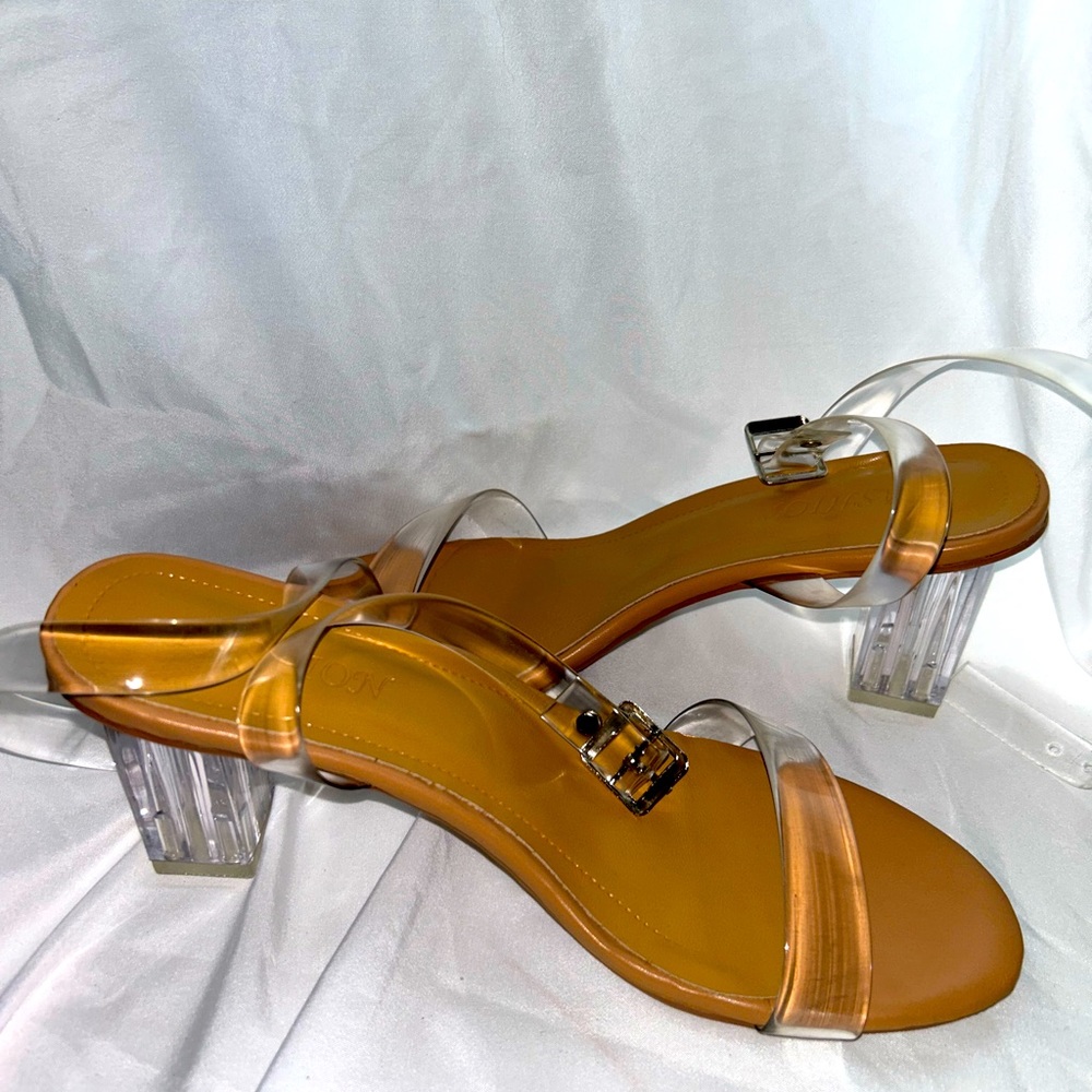 Clear heels, 3 inch heel brand new